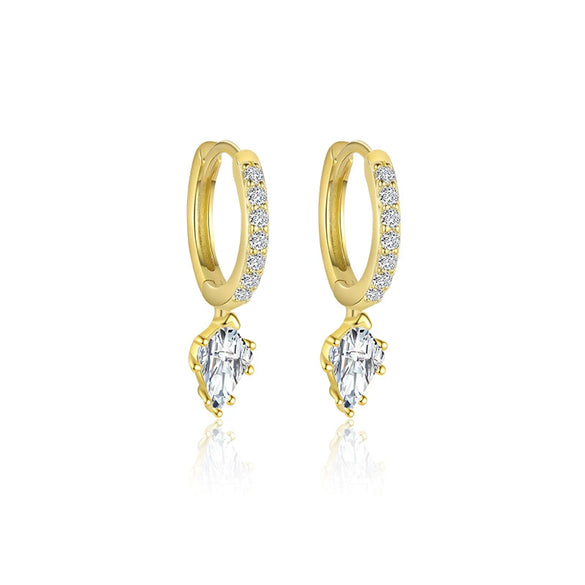 Wholesale Women's S925 Sterling Silver Geometric Zircon Earrings