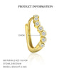 Wholesale Women's S925 Sterling Silver Geometric Zircon Fashion Earrings