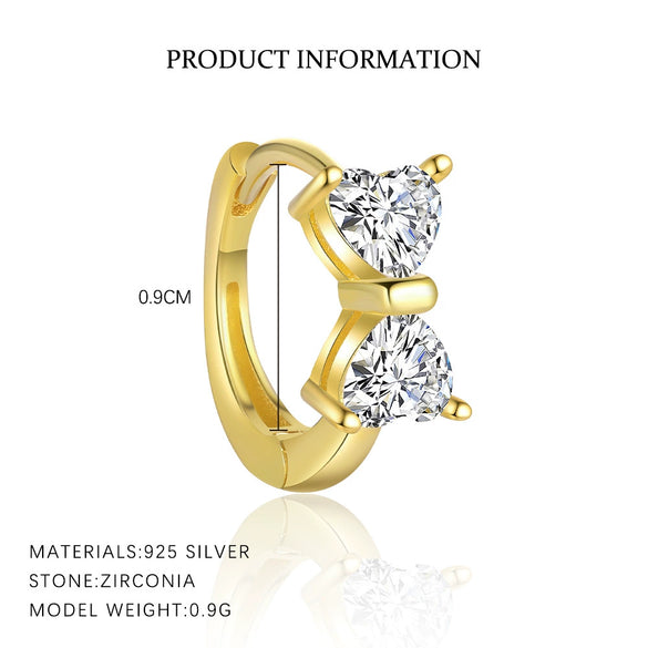 Wholesale Women's S925 Sterling Silver Geometric Zircon Fashion Earrings