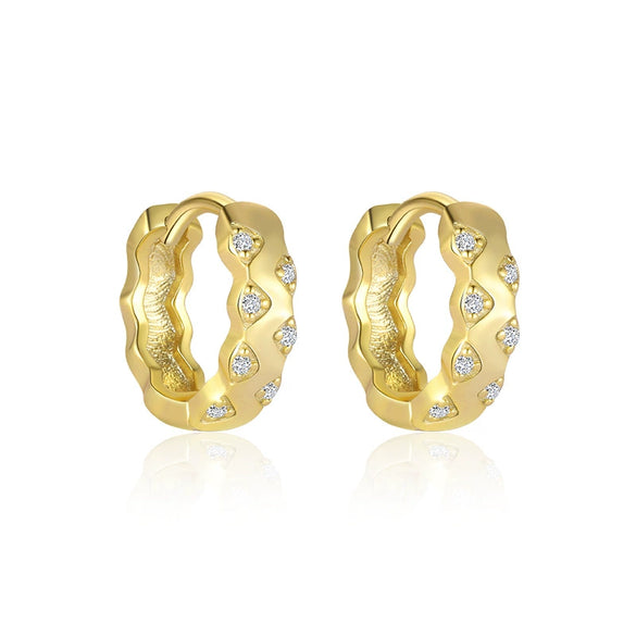 Wholesale Women's S925 Sterling Silver Geometric Zircon Fashion Earrings