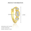 Wholesale Women's S925 Sterling Silver Geometric Zircon Fashion Earrings