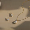 Wholesale Women's S925 Sterling Silver Geometric Zircon Pendant With Electroplating And Cross Chain
