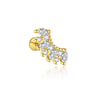 Wholesale Women's S925 Sterling Silver Geometric Zircon Tassel Fashionable Earrings