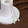 Wholesale Women's S925 Sterling Silver Goldplated Alien Shape Natural Freshwater Pearl Baroque Earrings