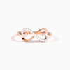 Wholesale Women's S925 Sterling Silver Heart Infinite Geometric Ring With Electroplating