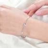 Wholesale Women's S925 Sterling Silver Heart Patterned Jewelry Bracelet Set With Electroplating Treatment