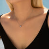 Wholesale Women's S925 Sterling Silver Heart Pendant Clavicle Chain With Electroplating And Light Luxury Style