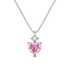 Wholesale Women's S925 Sterling Silver Heart Pendant Necklace With Diamond Embellishment And Electroplating Design