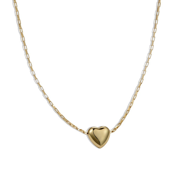 Wholesale Women's S925 Sterling Silver Heart Shape Clavicle Chain Necklace With Electroplating Design