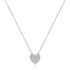 Wholesale Women's S925 Sterling Silver Heart Shape Love Full Diamond Inlaid Zircon Pendant Clavicle Necklace