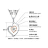 Wholesale Women's S925 Sterling Silver Heart Shape Necklace With Electroplating And Inlaid Zircon