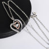 Wholesale Women's S925 Sterling Silver Heart Shape Necklace With Electroplating And Inlaid Zircon