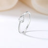 Wholesale Women's S925 Sterling Silver Heart Shape Plain Electroplated Ring