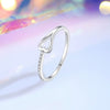 Wholesale Women's S925 Sterling Silver Heart Shape Plain Electroplated Ring