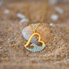 Wholesale Women's S925 Sterling Silver Heart Shape Wave Necklace With O Word Chain And Electroplating Process