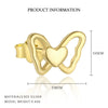 Wholesale Women's S925 Sterling Silver Heart Shaped Earrings Inlaid With Zircon Simple Light Luxury Style