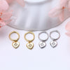 Wholesale Women's S925 Sterling Silver Heart Shaped Inlaid Zircon Stud Earrings