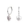 Wholesale Women's S925 Sterling Silver Heart Shaped Inlaid Zircon Stud Earrings