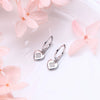 Wholesale Women's S925 Sterling Silver Heart Shaped Inlaid Zircon Stud Earrings