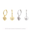 Wholesale Women's S925 Sterling Silver Heart Shaped Inlaid Zircon Stud Earrings