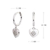 Wholesale Women's S925 Sterling Silver Heart Shaped Inlaid Zircon Stud Earrings