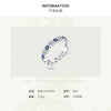 Wholesale Women's S925 Sterling Silver Heartshaped Blue Eye Zircon Ring With Dripping Glue Design