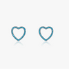 Wholesale Women's S925 Sterling Silver Heartshaped Carved Microinlay Cute Simple Highend Sense Imitation Allergy Earrings