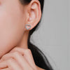 Wholesale Women's S925 Sterling Silver Heartshaped Carved Microinlay Cute Simple Highend Sense Imitation Allergy Earrings