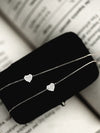 Wholesale Women's S925 Sterling Silver Heartshaped Diamond Love Bracelet