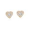 Wholesale Women's S925 Sterling Silver Heartshaped Diamond Zircon Earrings With Electroplating Classic Love Style