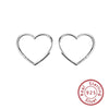 Wholesale Women's S925 Sterling Silver Heartshaped Fashion Exaggerated Polished Earrings