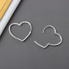 Wholesale Women's S925 Sterling Silver Heartshaped Fashion Exaggerated Polished Earrings