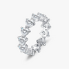 Wholesale Women's S925 Sterling Silver Heartshaped Love Diamond Ring