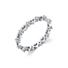 Wholesale Women's S925 Sterling Silver Heartshaped Micro Inlay Hollow Ring Original Design Fashion Stacked Style