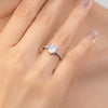 Wholesale Women's S925 Sterling Silver Heartshaped Ring With Zircon Inlay