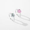 Wholesale Women's S925 Sterling Silver Heartshaped Ring With Zircon Inlay
