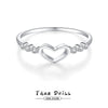 Wholesale Women's S925 Sterling Silver Heartshaped Stacked Ring With Electroplating