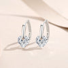 Wholesale Women's S925 Sterling Silver Heartshaped Zircon Earrings Light Luxury Fashion