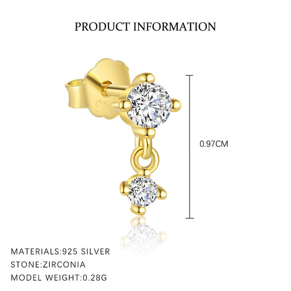 Wholesale Women's S925 Sterling Silver Heartshaped Zircon Earrings