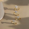 Wholesale Women's S925 Sterling Silver Heartshaped Zircon Ring Electroplated Simple Classic