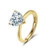 Wholesale Women's S925 Sterling Silver Heartshaped Zircon Ring Electroplated Simple Classic