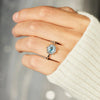 Wholesale Women's S925 Sterling Silver Hexagon Geometric Ring With Electroplating