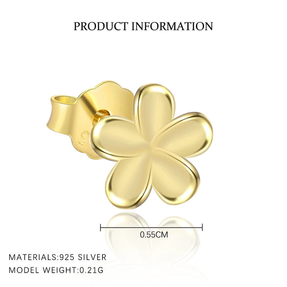 Wholesale Women's S925 Sterling Silver Hollow Flower Earrings Set With Zircon