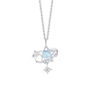 Wholesale Women's S925 Sterling Silver Inlaid Star Pendant Cross Chain Necklace