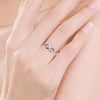 Wholesale Women's S925 Sterling Silver Inlaid Zircon Adjustable Ring With Geometric Pattern And Seiko Craft