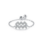Wholesale Women's S925 Sterling Silver Inlaid Zircon Adjustable Ring With Geometric Pattern And Seiko Craft