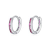 Wholesale Women's S925 Sterling Silver Inlaid Zircon Geometric Style Earrings