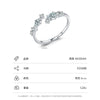 Wholesale Women's S925 Sterling Silver Inlaid Zircon Open Ring Simple Geometric Style