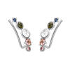 Wholesale Women's S925 Sterling Silver Inlaid Zircon Ushaped Simple Style Electroplated Earrings