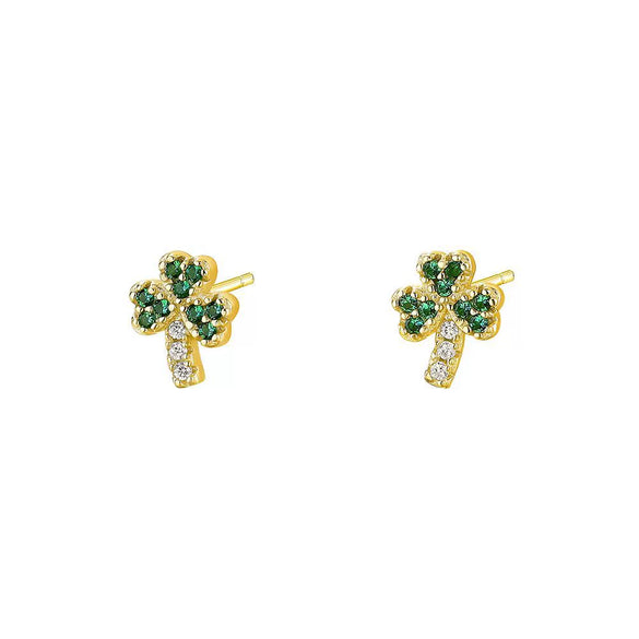 Wholesale Women's S925 Sterling Silver Inlaid Zirconium Flower And Geometric Earrings